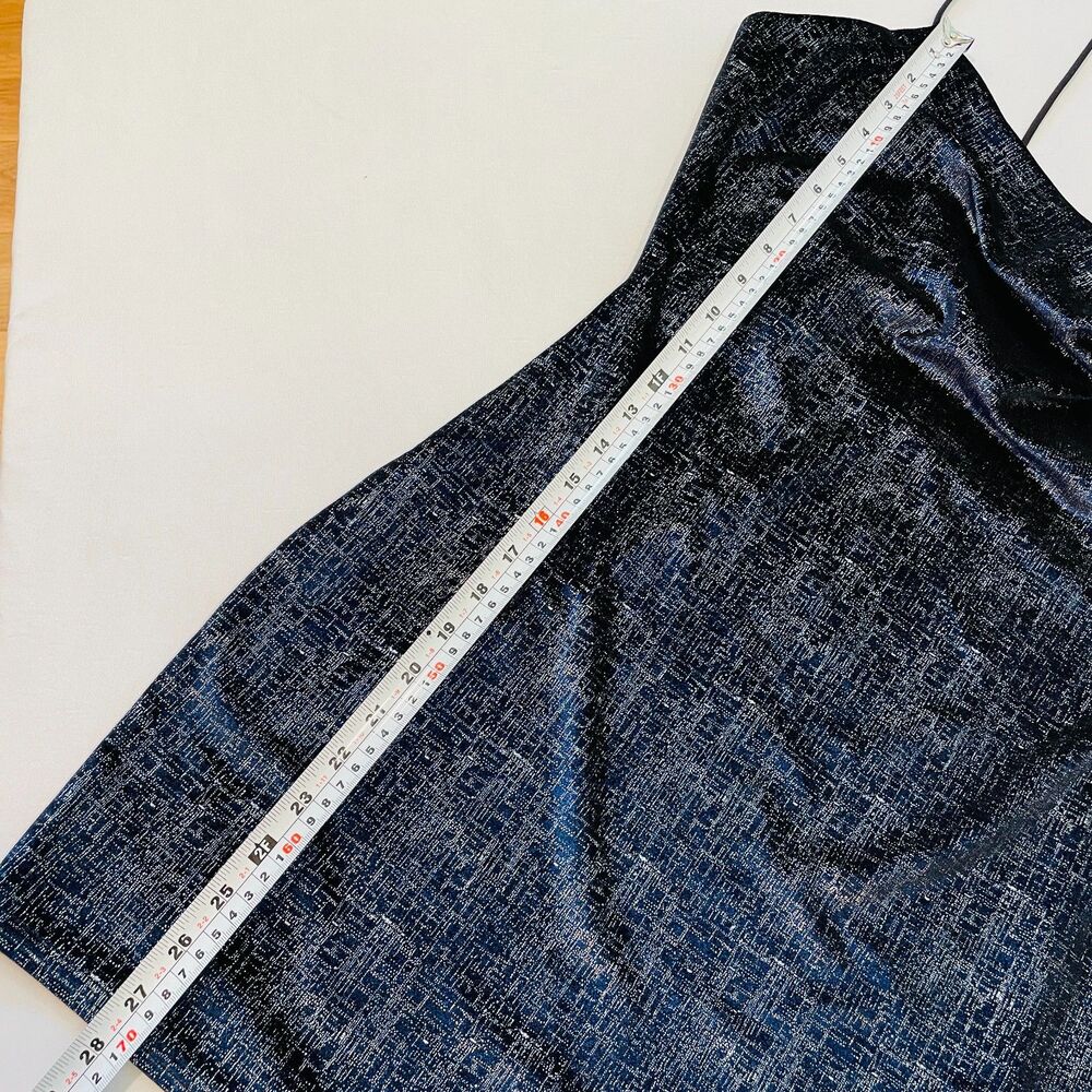 ~ New MissGuided 8 Dress Blue Mini Midnight/Navy Sleeveless Bodycon Sparkly NWOT - Picture 6 of 11
